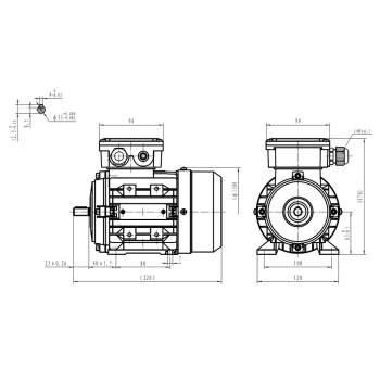 Silnik elektryczny jednofazowy 0,25kW 2800 obr/min. 63B3